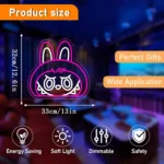Labubu Cartoon Lab Neon RGB Edge Lit Różowy Znak LED 3