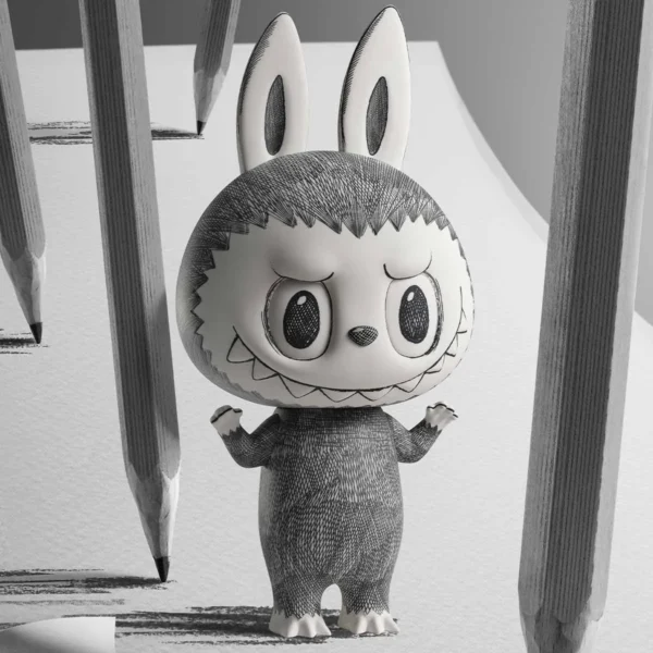 Labubu Mega Labubu 1000% szkic 6