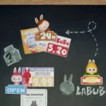 Labubu The Monsters Wacky Mart magnesy na lodówkę 6 szt. pudełko niespodzianek 4