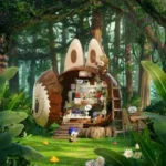 THE MONSTERS Forest Secret Base Seria zabawnych klocków domowych 1